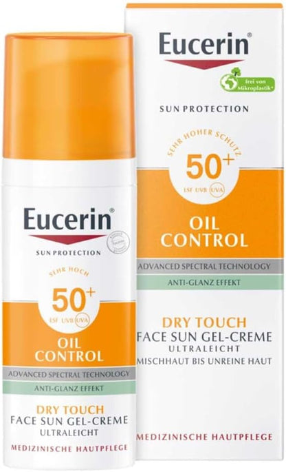 Eucerin Oil Control Face Sun Gel-Creme LSF 50+, 50 ml Cream